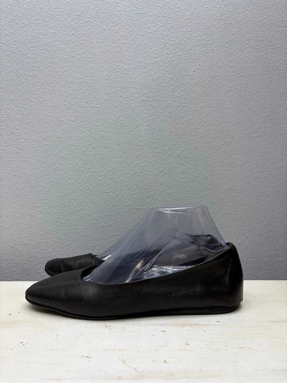 Aquatalia Black Leather Clio Ballet flats Size 8.5